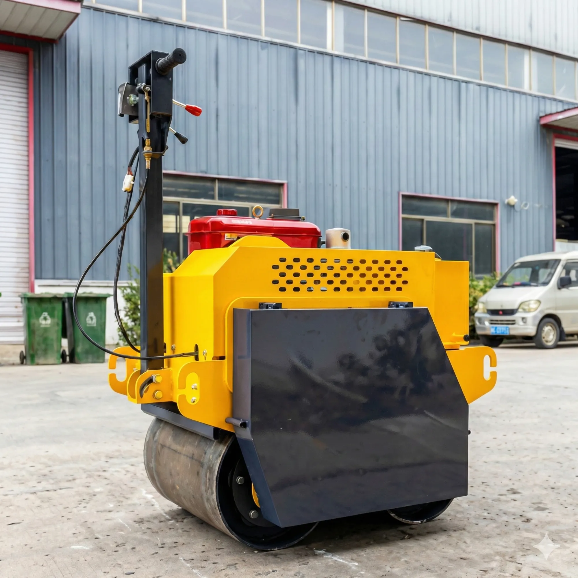BILLATRIX HT-JS800C Ручной дизельный каток с водяным охлаждением 520 кг 